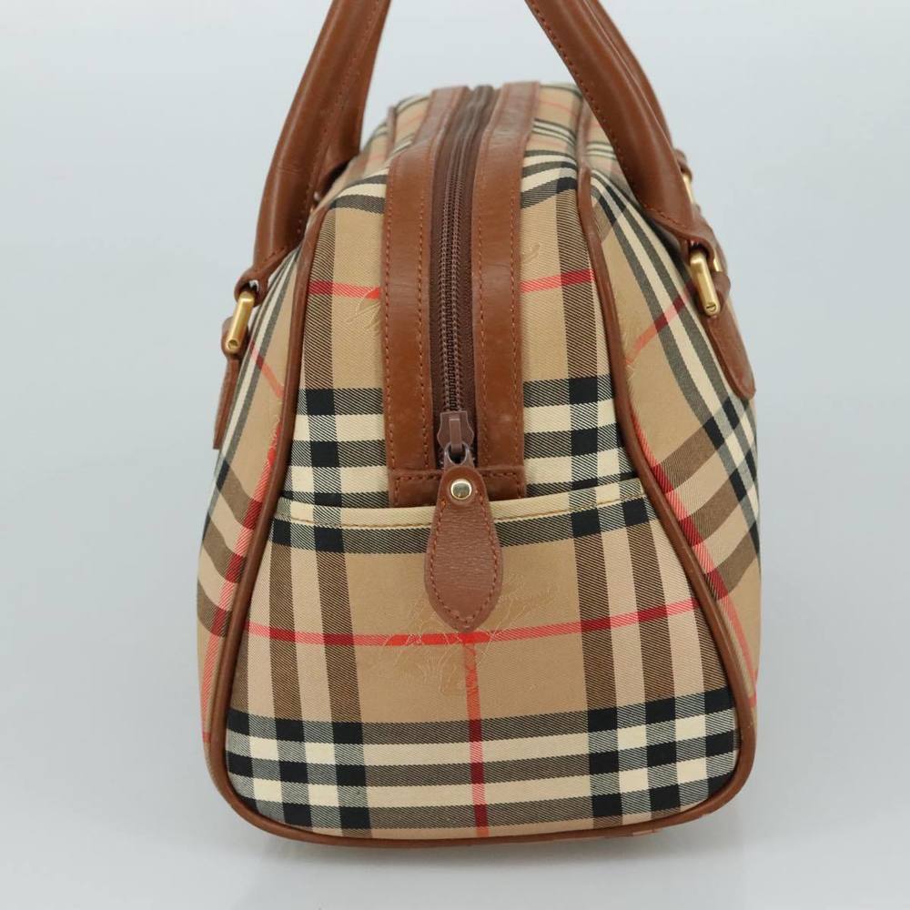 Burberrys Nova Check Hand Bag Canvas Beige Auth yk16410 - Picture 3 of 16